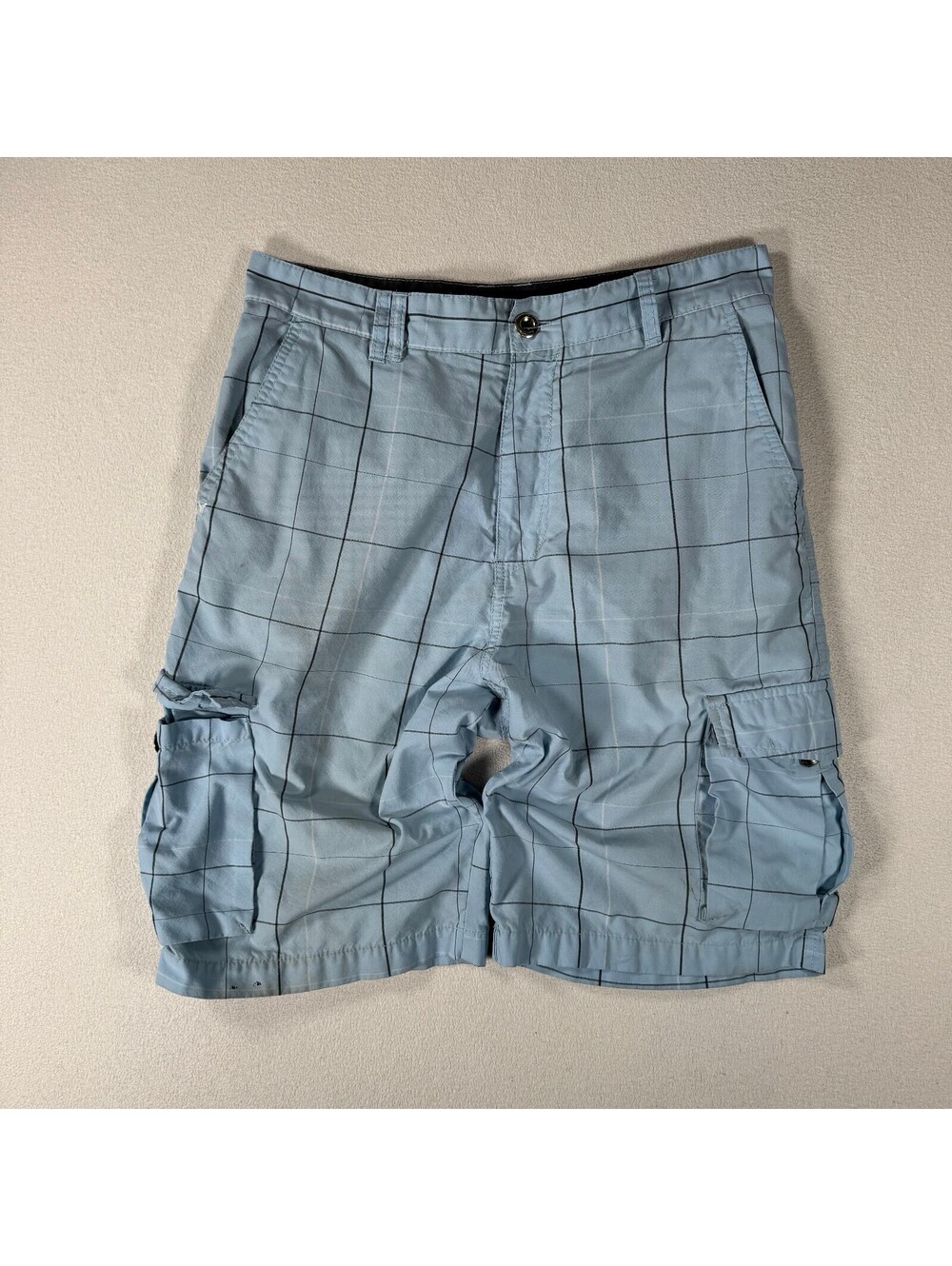 Vintage Y2K Billabong Plaid Cargo Pocket Shorts